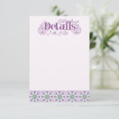 Art Nouveau Thistle Wheel Lilac Horizontal Begleitkarte (Stehend Vorderseite)