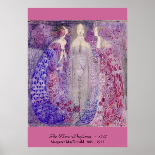 Art Nouveau Three Parfüms Margaret MacDonald 1912 Poster (Vorne)
