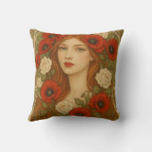Art nouveau Throw Pillow Kissen (Rückseite)