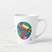 Art Nouveau Thurisaz Rune Latte Mug – DEFENSE! Milchtasse (Rechts)