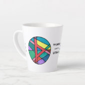 Art Nouveau Thurisaz Rune Latte Tasse - VERTEIDIGU (Linke Ecke)