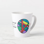 Art Nouveau Thurisaz Rune Latte Tasse - VERTEIDIGU (Rechte Ecke)