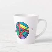 Art Nouveau Thurisaz Rune Latte Tasse - VERTEIDIGU (Rechts)