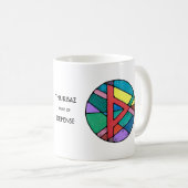 Art Nouveau Thurisaz Rune Tasse - VERTEIDIGUNG! (VorderseiteRechts)