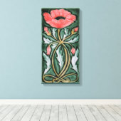 Art Nouveau Tile Leinwanddruck (Insitu (Holzboden))