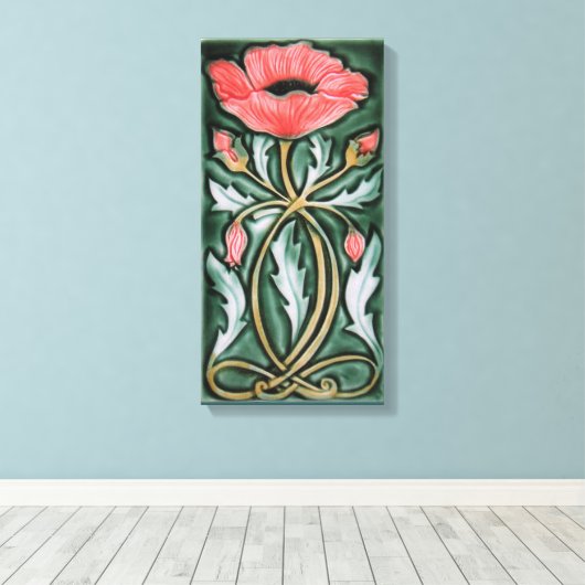 Art Nouveau Tile Leinwanddruck (Insitu (Holzboden))