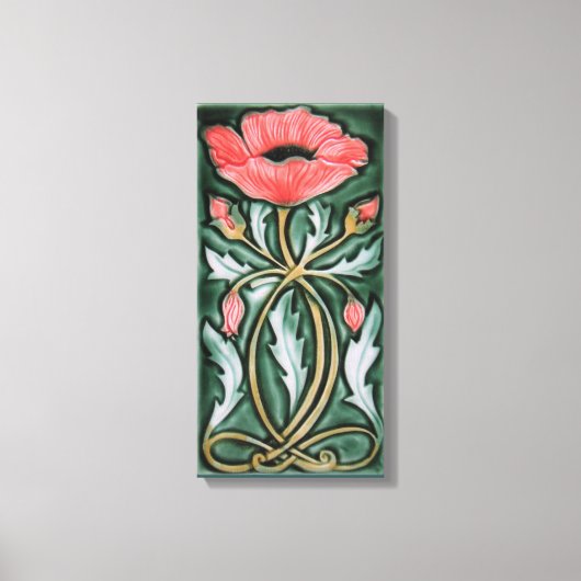 Art Nouveau Tile Leinwanddruck (Vorderseite)