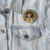 Art Nouveau Trappistine Mucha Button (Beispiel)