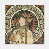 Art Nouveau Trappistine Mucha Magnet (Vorne)