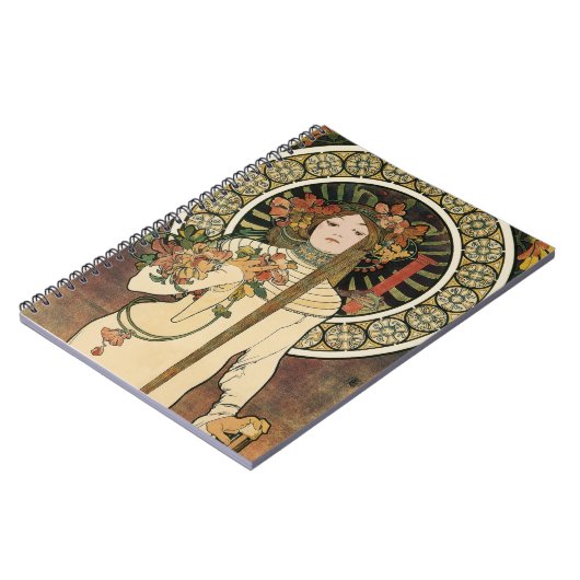 Art Nouveau Trappistine Mucha Notizblock (Linke Seite)