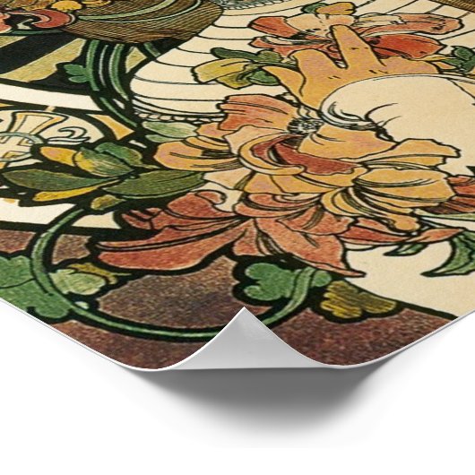 Art Nouveau Trappistine Mucha Poster (Ecke)