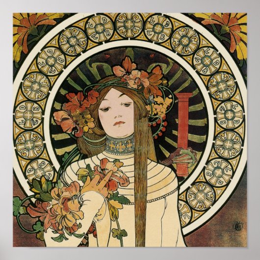 Art Nouveau Trappistine Mucha Poster (Vorne)