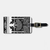 Art Nouveau Tree Beardsley Muster Gepäckanhänger (Vorderseite horizontal)