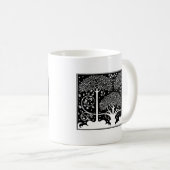 Art Nouveau Tree Beardsley Muster Kaffeetasse (VorderseiteRechts)