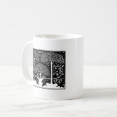 Art Nouveau Tree Beardsley Muster Kaffeetasse (Vorderseite Links)