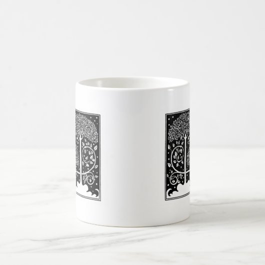 Art Nouveau Tree Beardsley Muster Kaffeetasse (Mittel)