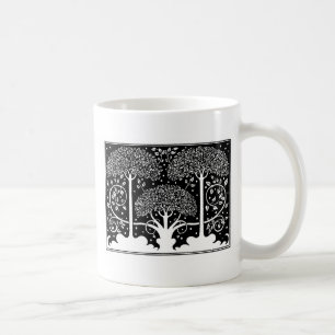 Art Nouveau Tree Beardsley Muster Kaffeetasse