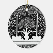 Art Nouveau Tree Beardsley Muster Keramikornament (Links)