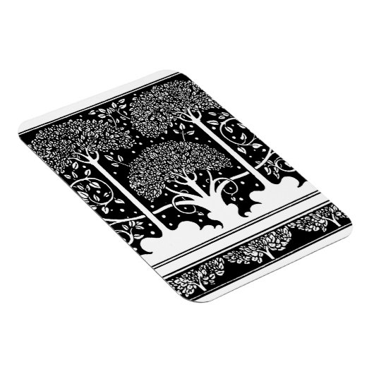 Art Nouveau Tree Beardsley Muster Magnet (Rechte Seite)