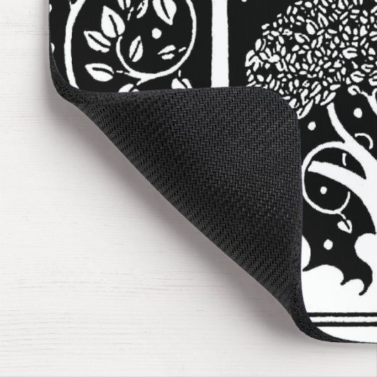 Art Nouveau Tree Beardsley Muster Mousepad (Ecke)