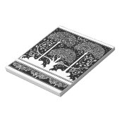 Art Nouveau Tree Beardsley Muster Notizblock (Rotiert)