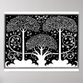 Art Nouveau Tree Beardsley Muster Poster (Vorne)