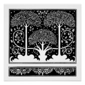 Art Nouveau Tree Beardsley Muster Poster (Vorderseite)