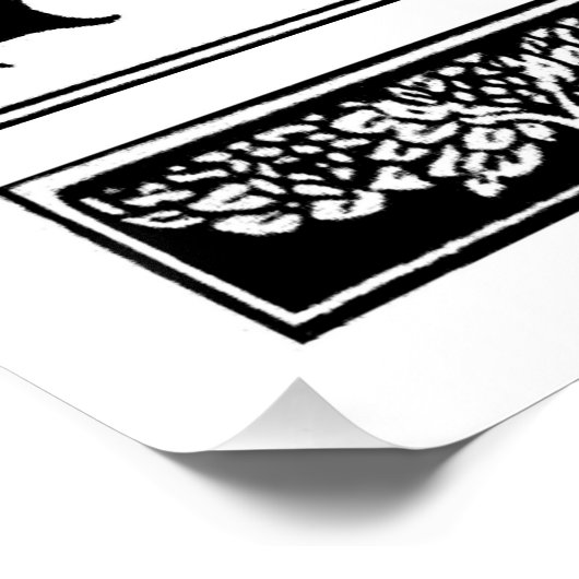 Art Nouveau Tree Beardsley Muster Poster (Ecke)