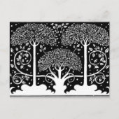Art Nouveau Tree Beardsley Muster Postkarte (Vorderseite)
