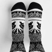 Art Nouveau Tree Beardsley Muster Socken (Oben)