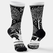 Art Nouveau Tree Beardsley Muster Socken (Gewinkelt)