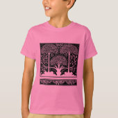 Art Nouveau Tree Beardsley Muster T-Shirt (Vorderseite)