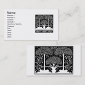 Art Nouveau Tree Beardsley Muster Visitenkarte (Vorne/Hinten)