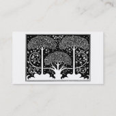 Art Nouveau Tree Beardsley Muster Visitenkarte (Rückseite)