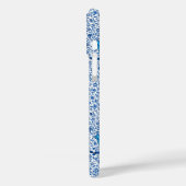 Art Nouveau Tulip Damask, Cobalt Blue Case-Mate iPhone Hülle (Rückseite / Links)