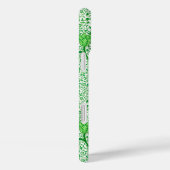 Art Nouveau Tulip Damask, Emerald Green Case-Mate iPhone Hülle (Rückseite / Rechts)