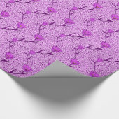 Art Nouveau Tulip Damask, Violet und Orchid Geschenkpapier (Ecke)