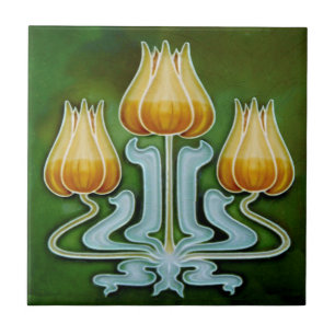 Art Nouveau Tulip Fliese