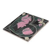 Art Nouveau Tulip Herzstück Vintage Kunst Fliese (Seite)