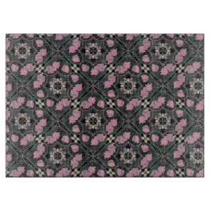 Art Nouveau Tulip Vintages Glasschnitt Schneidebrett