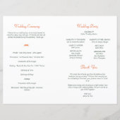 Art Nouveau Tulips Hochzeitsprogramm (Rückseite)