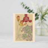 Art Nouveau Tulips Postkarte (Stehend Vorderseite)