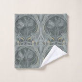Art Nouveau Tulips Schatten der grauen Handtücher (Waschlappen)