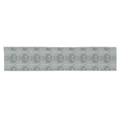 Art Nouveau Tulips Shades Gray Table Runner Kurzer Tischläufer (Horizontal)