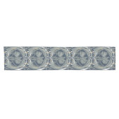 Art Nouveau Tulips Table Runner in Navy Kurzer Tischläufer (Horizontal)