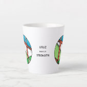 Art Nouveau Uruz Rune Latte Mug – STRENGTH! Milchtasse (Vorderseite)