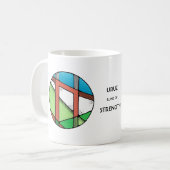 Art Nouveau Uruz Rune Tasse - STÄRKE! (Vorderseite Links)