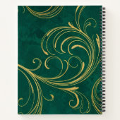 Art Nouveau Verde & Oro Notizblock (Rückseite)