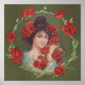 Art Nouveau Viktorianisch Poppy Gibson Girl Poster (Vorne)