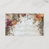 Art Nouveau Viktorianisch Royal Floral Wedding Begleitkarte (Vorderseite)